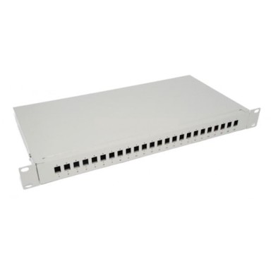 NFO Patch panel 1U 19", 24x SC simplex / LC dupleks, zatvoren, 1 ladica